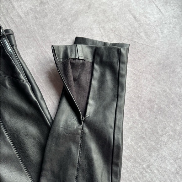 Zara Stylish Gray Leather Pants - Picture 5 of 7